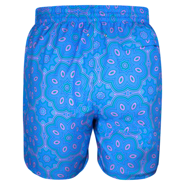 SWIMSHORT - CLASSIC CUT - BLUE AND PINK OVALS