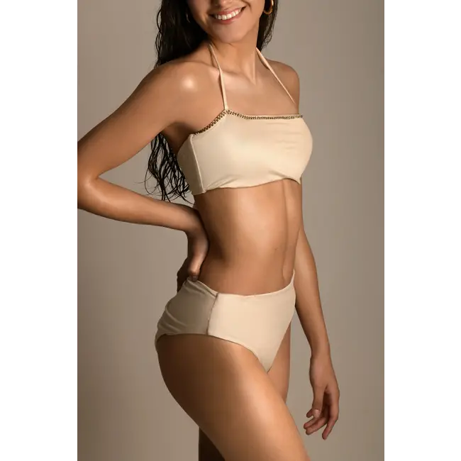 SWIMWEAR- BIKINI STRAPLESS - LIRA BEIGE