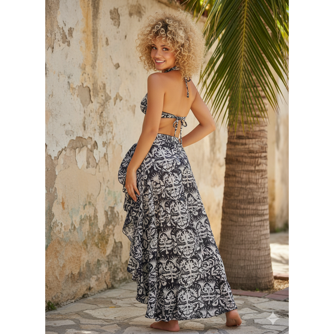 SKIRT BOLERO BLACK HIPPIE