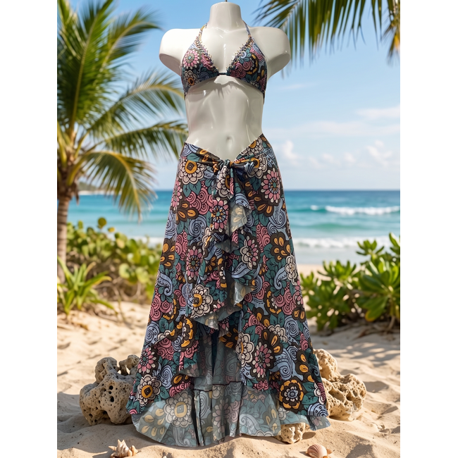 SKIRT BOLERO GROOVY FLOWERS
