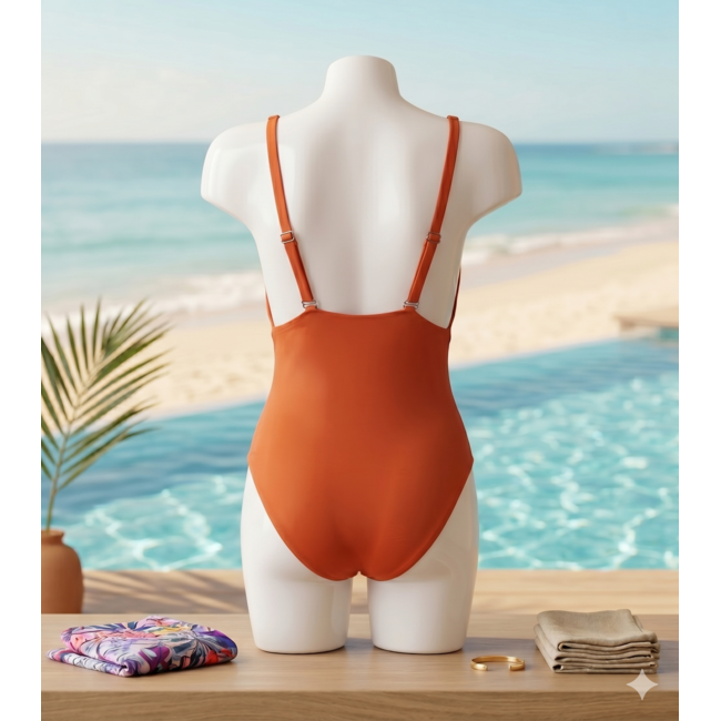SWIMWEAR - ONE PIECE - BRIK BROWN