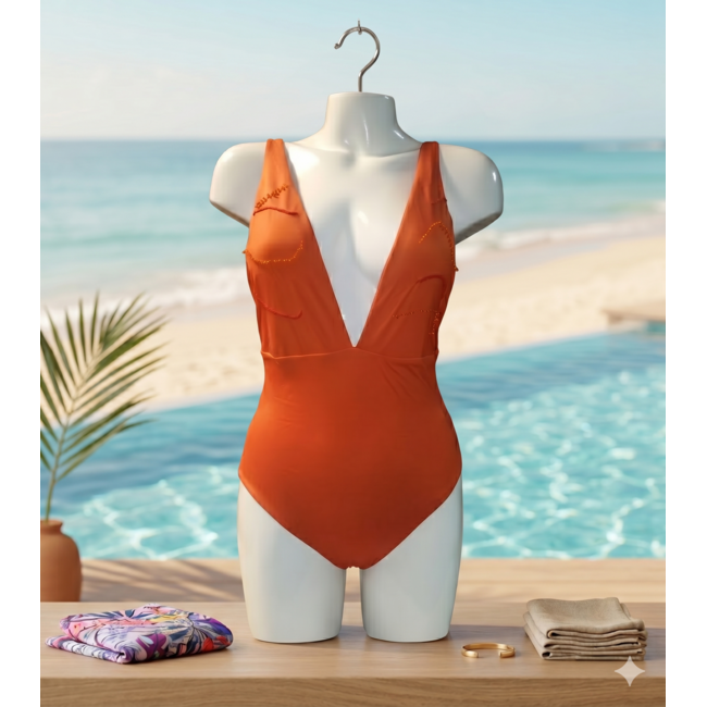 SWIMWEAR - ONE PIECE - BRIK BROWN