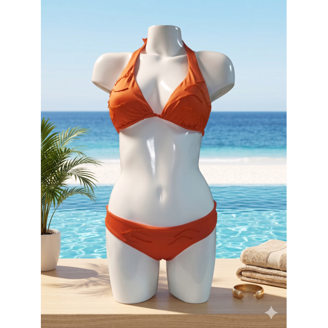 SWIMWEAR - BIKINI HALTER - BRIK BROWN