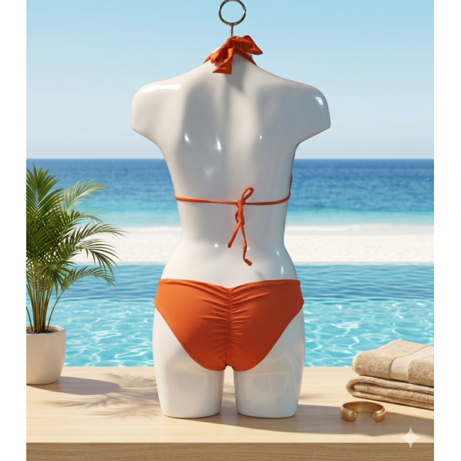 SWIMWEAR - BIKINI HALTER - BRIK BROWN