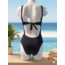 SWIMWEAR - ONE PIECE - DRAPEADO - BLACK