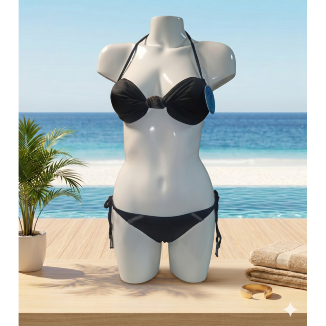 SWIMWEAR - BIKINI KNOT - BLACK