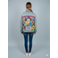 Corazon Partido JACKET - HAND-PAINTED DENIM JACKET - A Blue XLarge