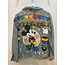 Corazon Partido JACKET - HAND-PAINTED DENIM JACKET - A Blue XLarge