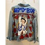 Corazon Partido JACKET - HAND-PAINTED DENIM JACKET - A Blue XLarge