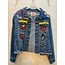 Corazon Partido JACKET - HAND-PAINTED DENIM JACKET - H Blue Large