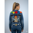 Corazon Partido JACKET - HAND-PAINTED DENIM JACKET - H Blue Medium