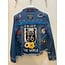 Corazon Partido JACKET - HAND-PAINTED DENIM JACKET - H Blue Large