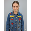 Corazon Partido JACKET - HAND-PAINTED DENIM JACKET - H Blue Large