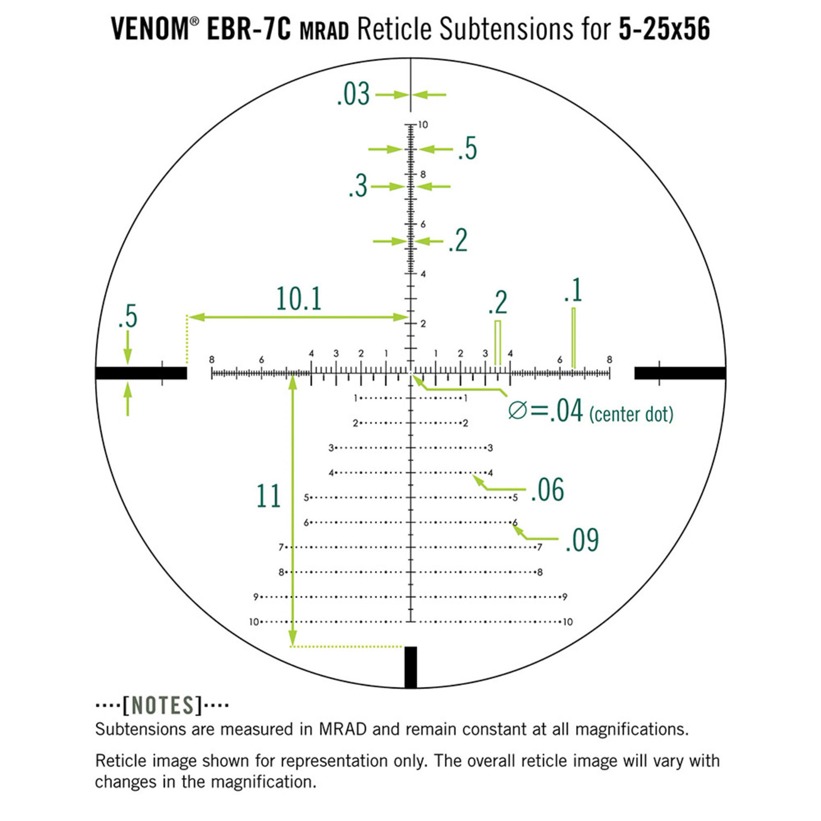 VORTEX Télescope Vortex Venom Ffp Ebr-7C 5-25X56mm