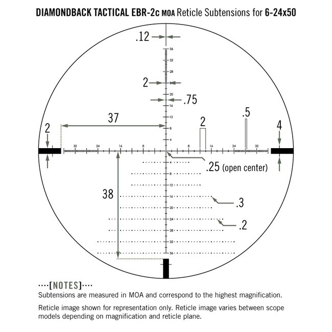 Vortex Diamondback Tactical FFP EBR-2C Riflescope 6-24X50mm