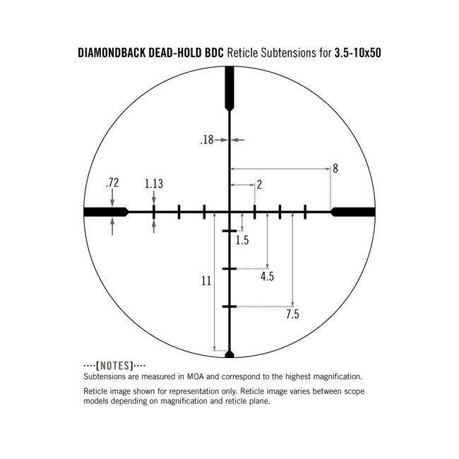Vortex Diamondback Bdc Riflescope 3.5-10X50mm