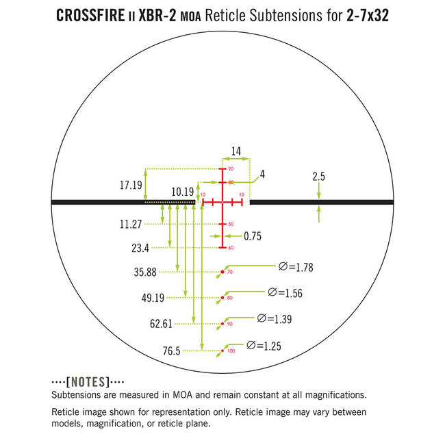 Vortex Crossfire II Crossbow Scope 2-7X32 30mm
