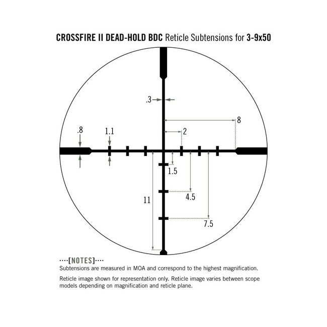 Télescope Vortex Crossfire II Bdc 3-9X50mm