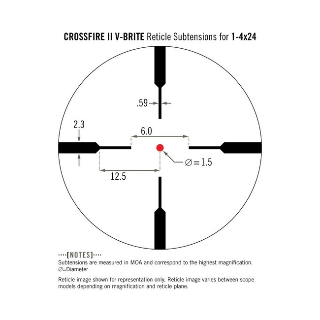 Télescope Vortex Crossfire II V-Brite 1-4X24mm