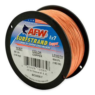 AFW Fil Cuivre Afw Surfstrand 1X7 30Lbs 600 Pieds