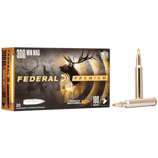 Federal Trophy Bonded Tip Ammunition Cal.300Win Mag 180Gr