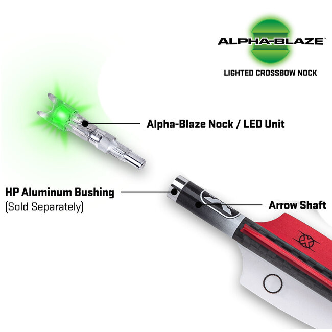 3-Pack TenPoint Alpha-Blaze Nocks – Lumineux – Arbalète – 27 gr