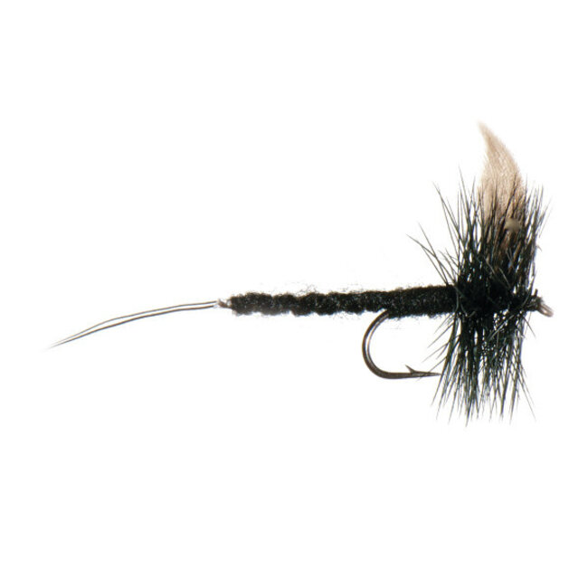 Neptune Mayfly Black Extended Dry Fly Hook  #12