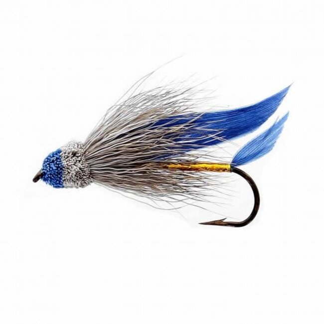 Etic Muddler Fly Gold Blue Head Hook #4