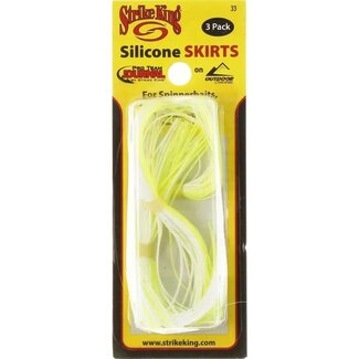 STRIKE KING Jupes Strike King 33-46 Chartreuse/Blanc Diamond Dust 3/Qté