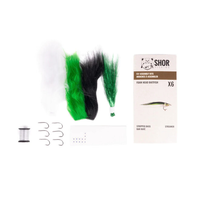 Shor Fishing Foam Head Baitfish Fly Tying Kit