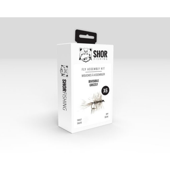 Shor Fishing Bivisible Grizzly Fly Assembly Kit