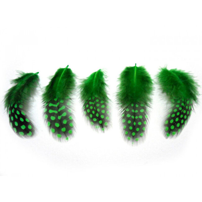 Shor Fishing Guinea Fowl Strung Dot Green 3g