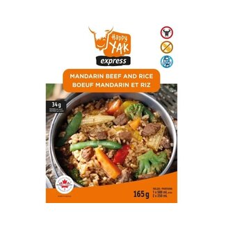 HAPPY YAK Boeuf Mandarin Et Riz Happy Yak 165G