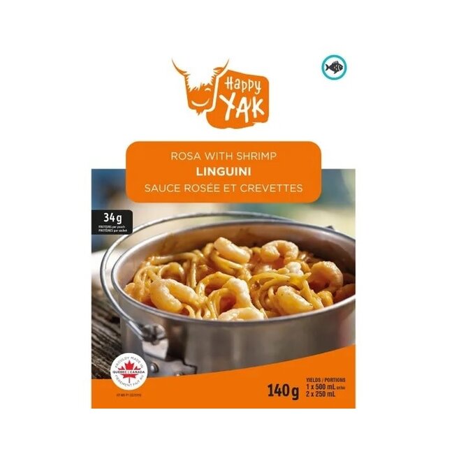 Linguini Sauce Rosée Et Crevettes Happy Yak 170G