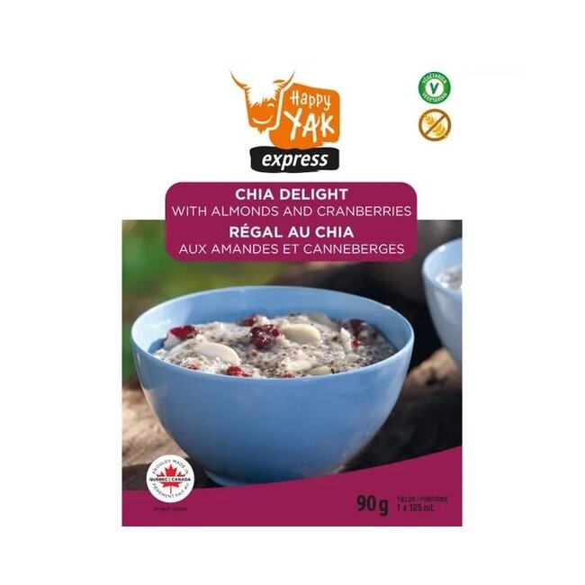 Happy Yak Chia Delight With Almonds And Cranberries 900G