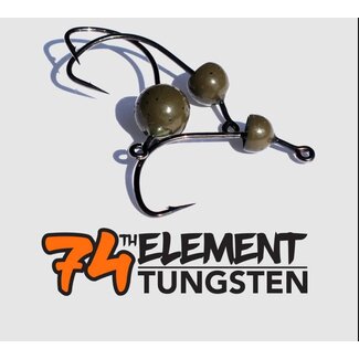 74TH ELEMENT 74Th Element Wacky Rig Jig Head Green Pumpkin 2/Pkg