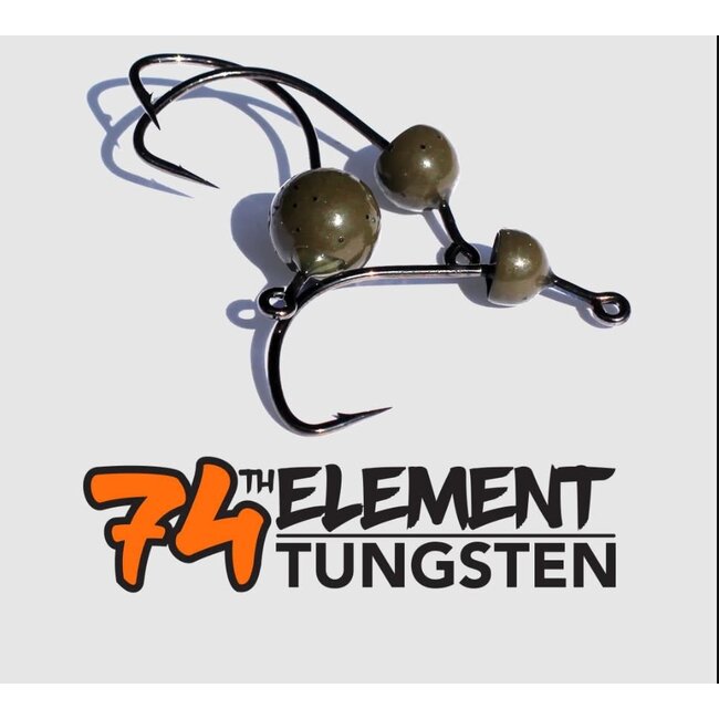 Tête De Jig 74Th Element Wacky Rig Green Pumpkin 2/Pqt