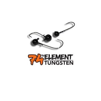 74TH ELEMENT Tête De Jig 74Th Element Wolly Rig Noir 2/Pqt