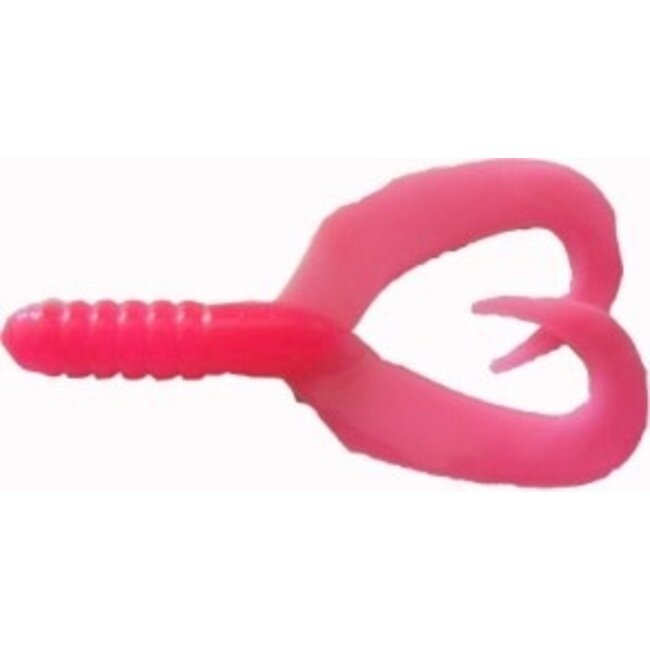 Nxs Double Tail Jigs 4'' Chartreuse Pearl 8/Pkg