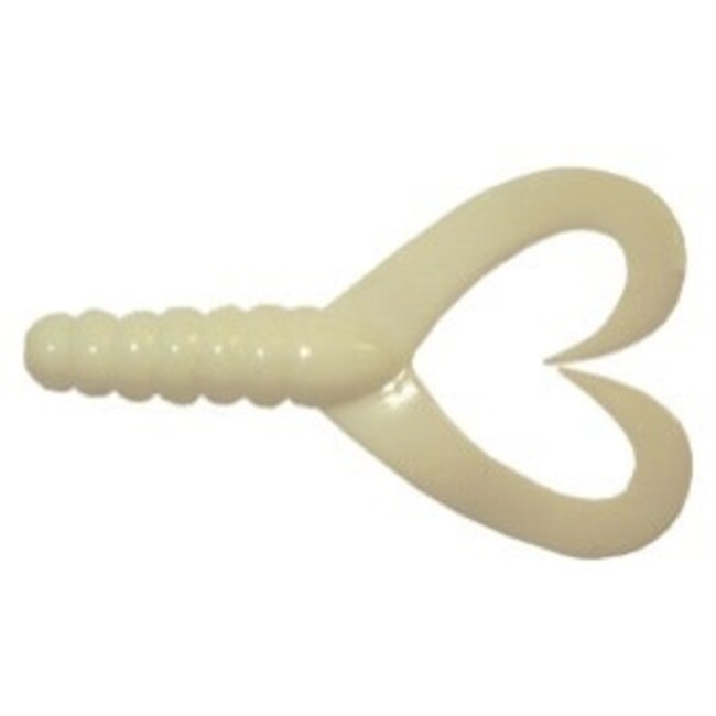 Jigs Nxs Double Tail 4'' Chartreuse Pearl 8/Pqt