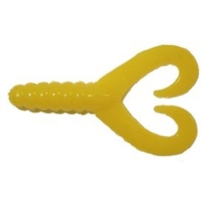 Nxs Double Tail Jigs 4'' Chartreuse Pearl 8/Pkg