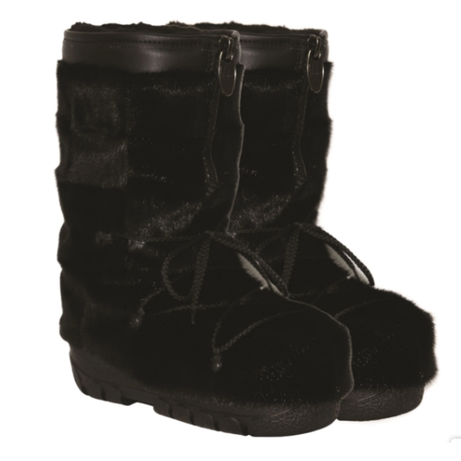Seal Fur Women's Boots Black