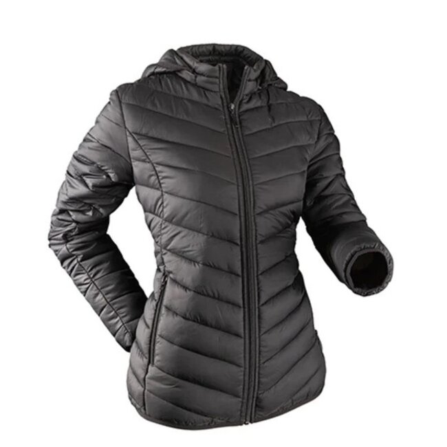 Manteau Isolé Coldfield Travelex Avec Capuchon Femme Noir