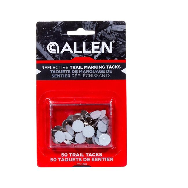 Allen Company Reflective Trail Marking Tacks, 50-Pack, White