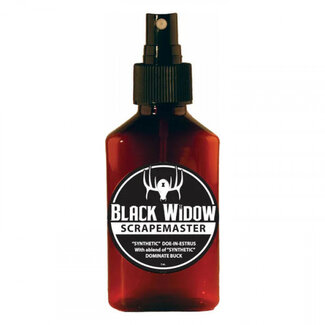 BLACK WIDOW LURES Synthetic Black Widow Scrapemaster 3oz Urine
