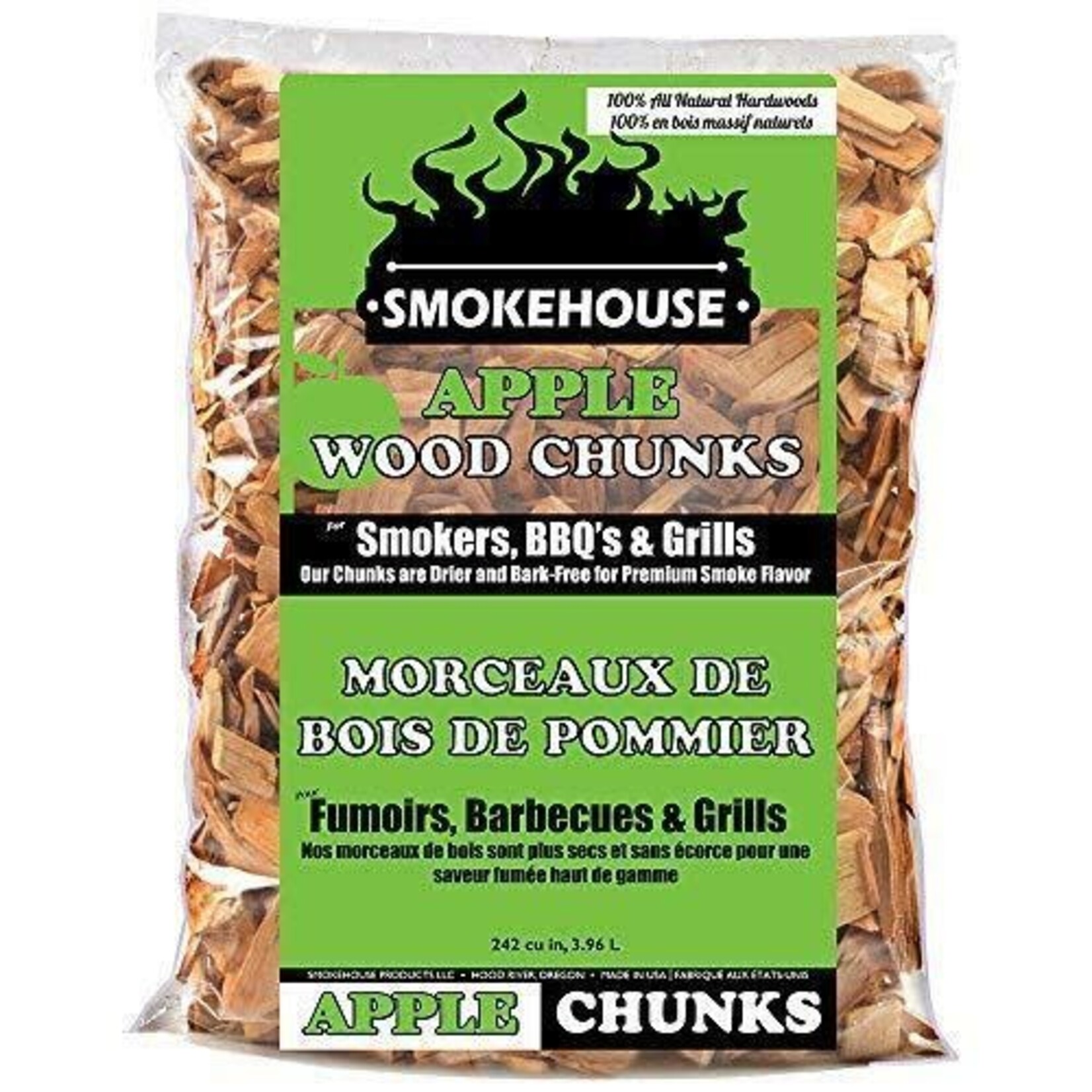 Morceaux De Bois De Pommier Smokehouse Pour Fumoirs, Barbecue & Grills 3.96L