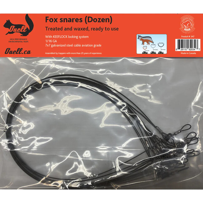 Lynx and Fox Treated Keeflock Snare 1/16 Ga 7X7 12/Qty