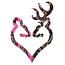 Browning Autocollant Browning Buck Heart 6" Camo Rose