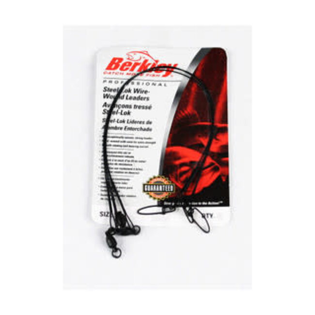 Berkley Steel Leader 9" 30lbs Black 3/Pkg