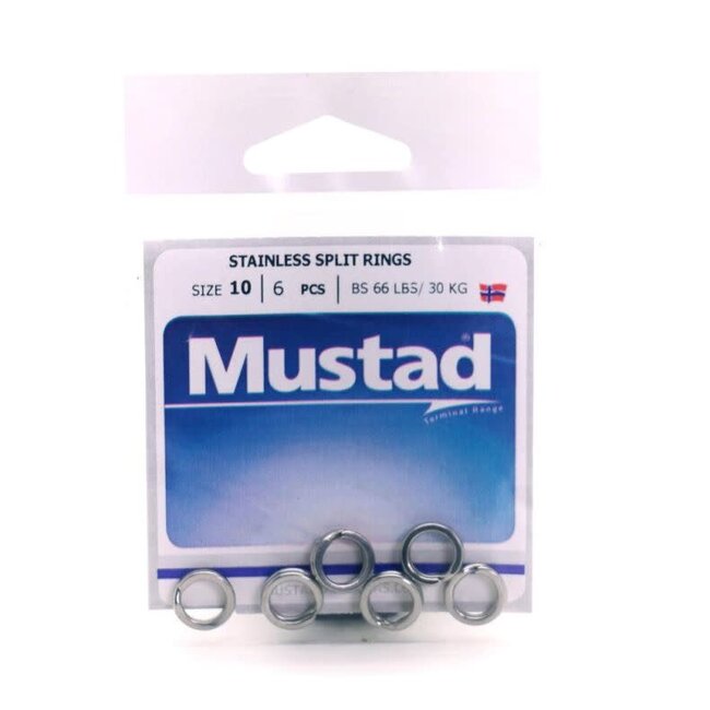 Anneaux Mustad Split Rings Stainless #12 6/Pqt